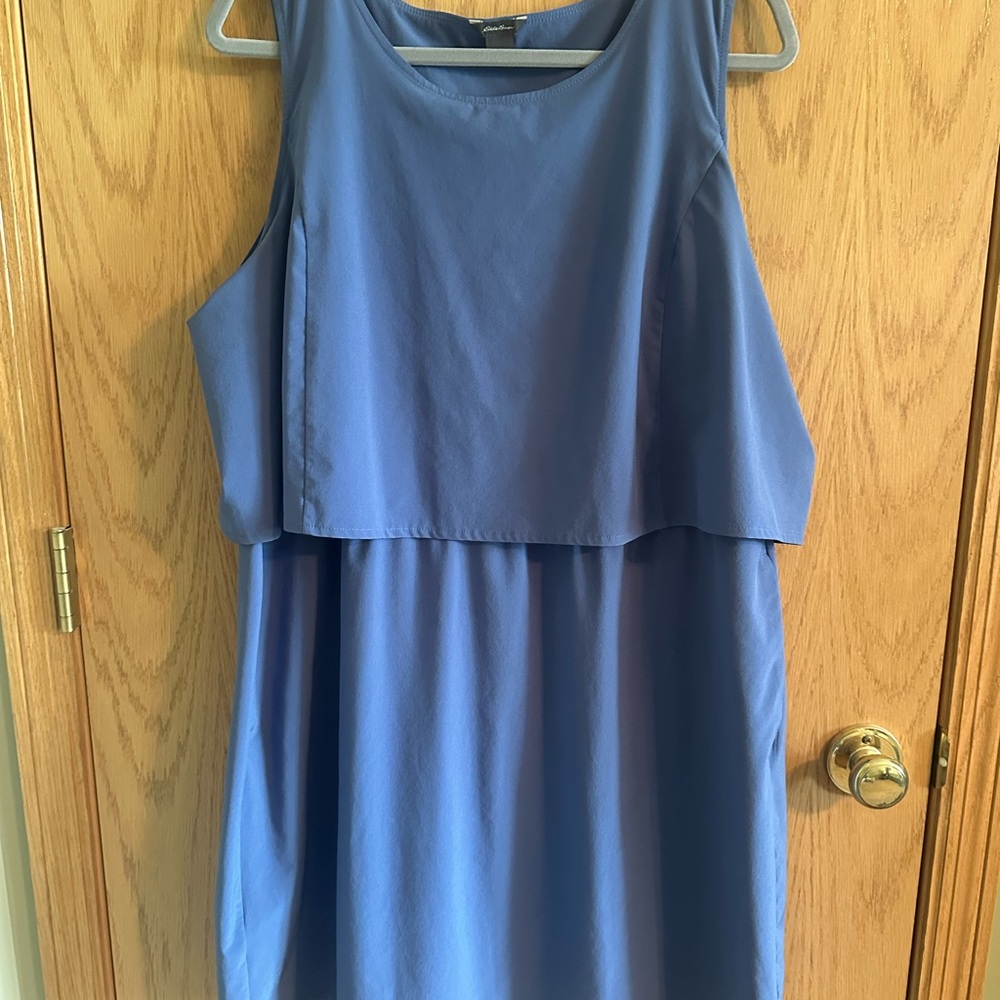 Eddie Bauer Periwinkle Layered Midi Dress